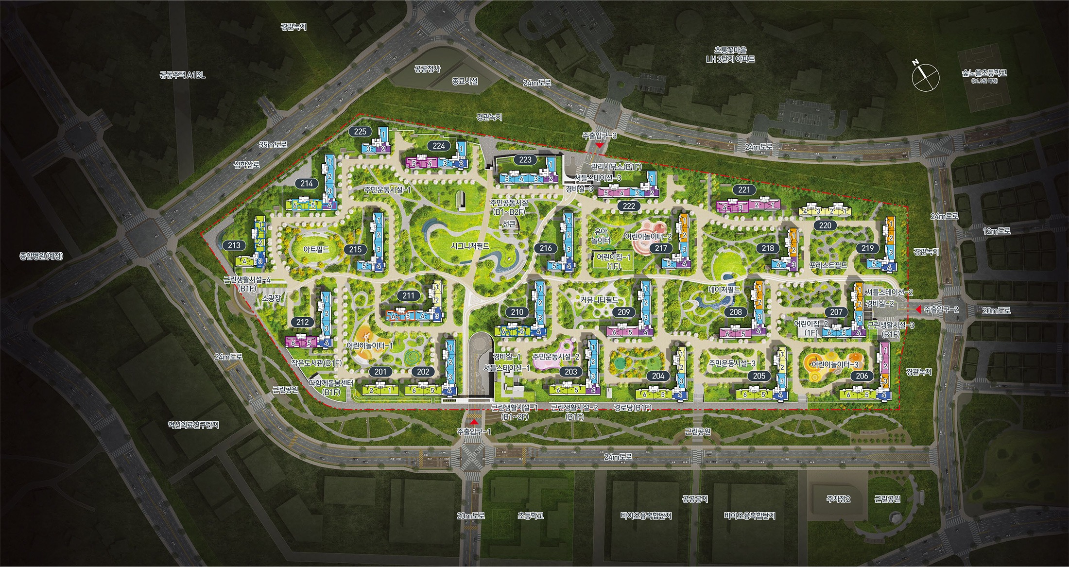 운정 아이파크 포레스트 단지배치도